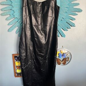 Commense “ Vinyl ish “  Black Dress